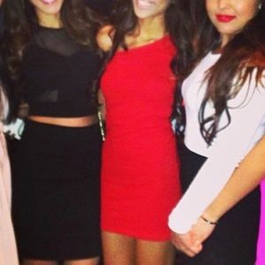 Red tight bandage dress